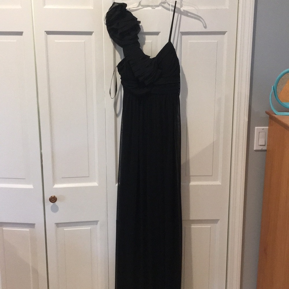 Long black dress cocktail dress